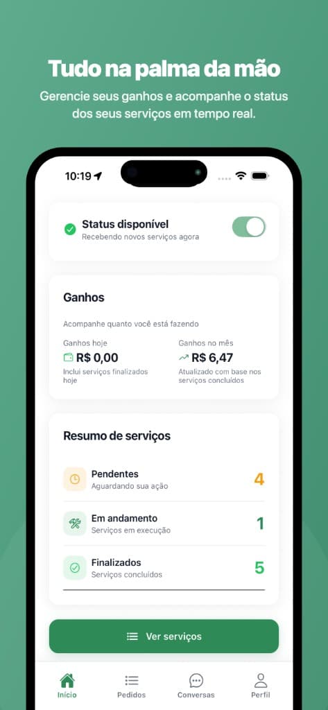 Pedidos em movimento